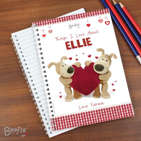 Personalised Boofle Shared Heart A5 Notebook Extra Image 2